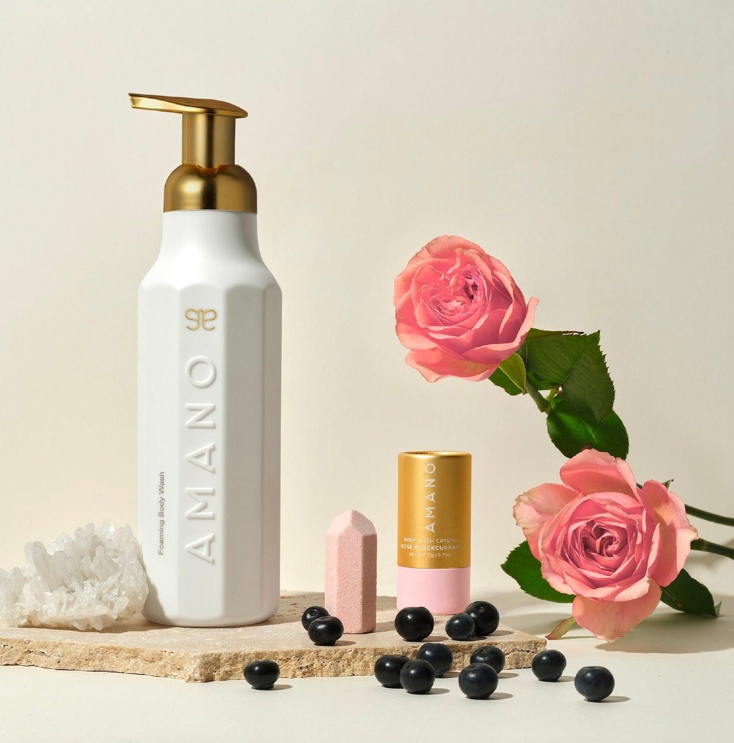 ROSE BLACKCURRANT CRYSTAL BODY WASH STARTER KIT - AMANO BEAUTY