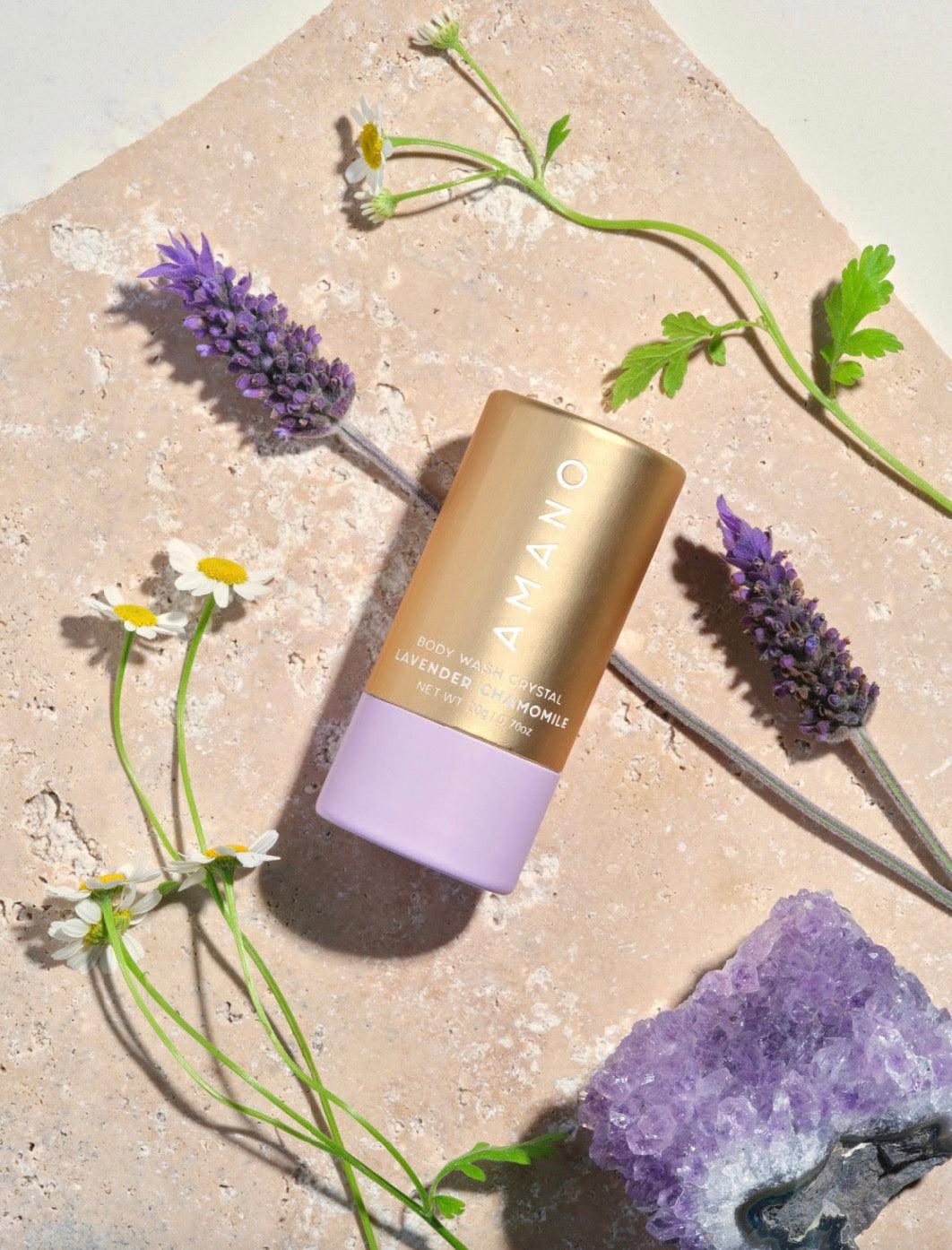 LAVENDER CHAMOMILE BODY WASH CRYSTAL - AMANO BEAUTY