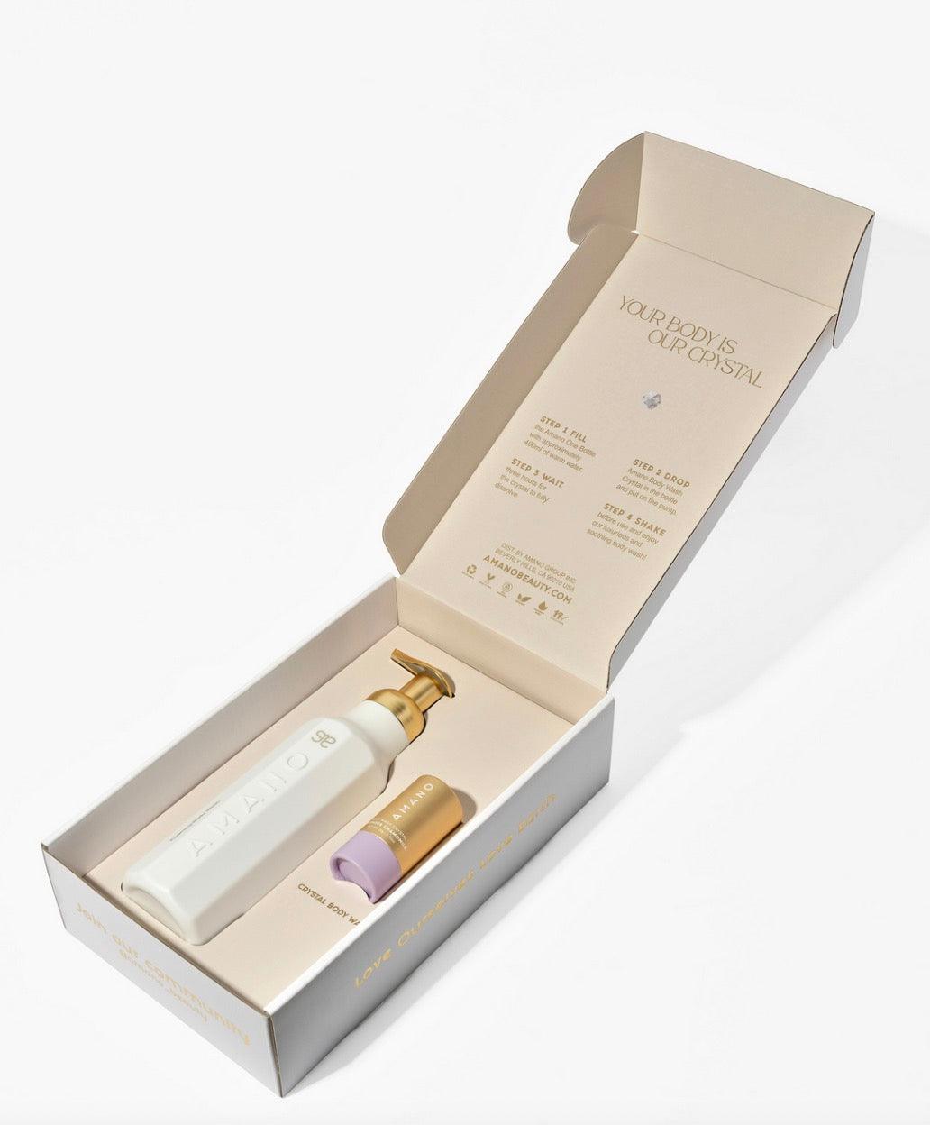 LAVENDER CHAMOMILE CRYSTAL BODY WASH STARTER KIT - AMANO BEAUTY