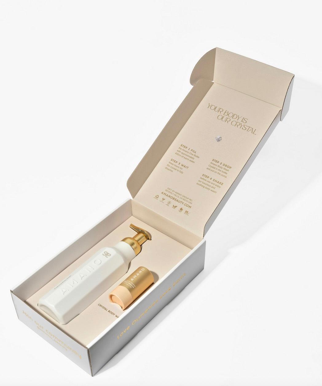 AMBER VANILLA CRYSTAL BODY WASH STARTER KIT - AMANO BEAUTY