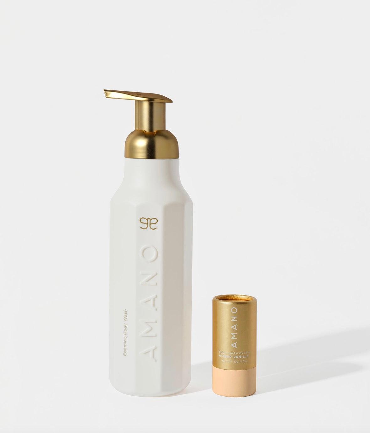 AMBER VANILLA CRYSTAL BODY WASH STARTER KIT - AMANO BEAUTY