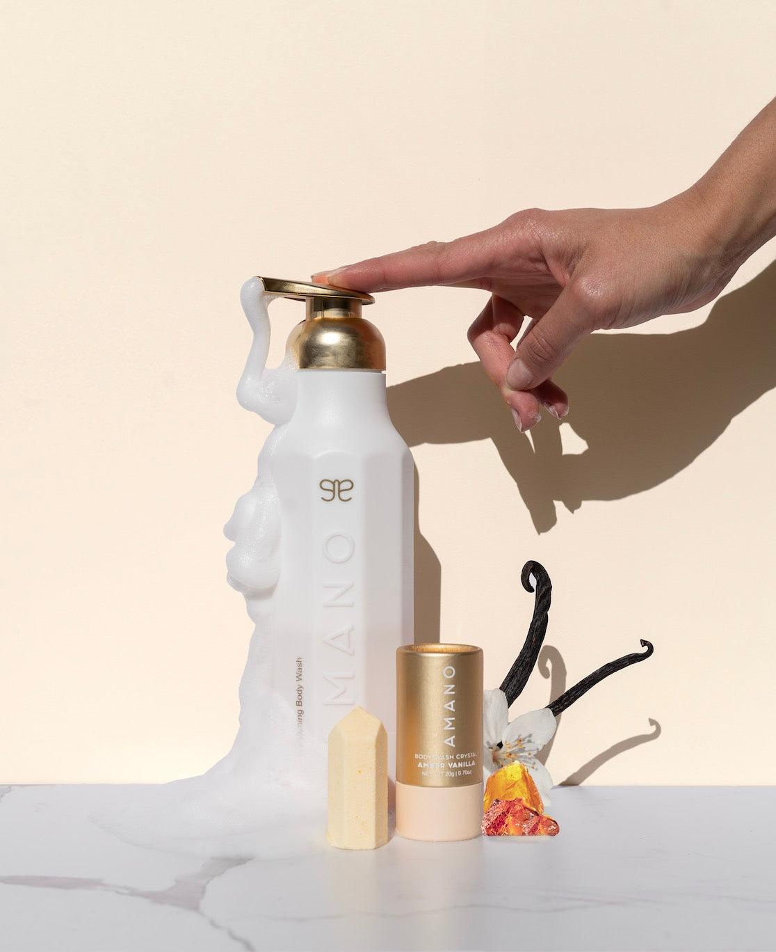 AMBER VANILLA CRYSTAL BODY WASH STARTER KIT - AMANO BEAUTY